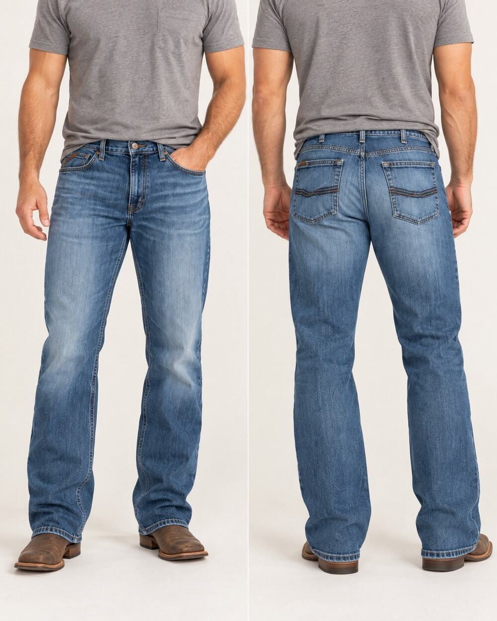 Ariat M4 Legacy Men’s 36x34 Relaxed Bootcut Jeans Medium Wash Western